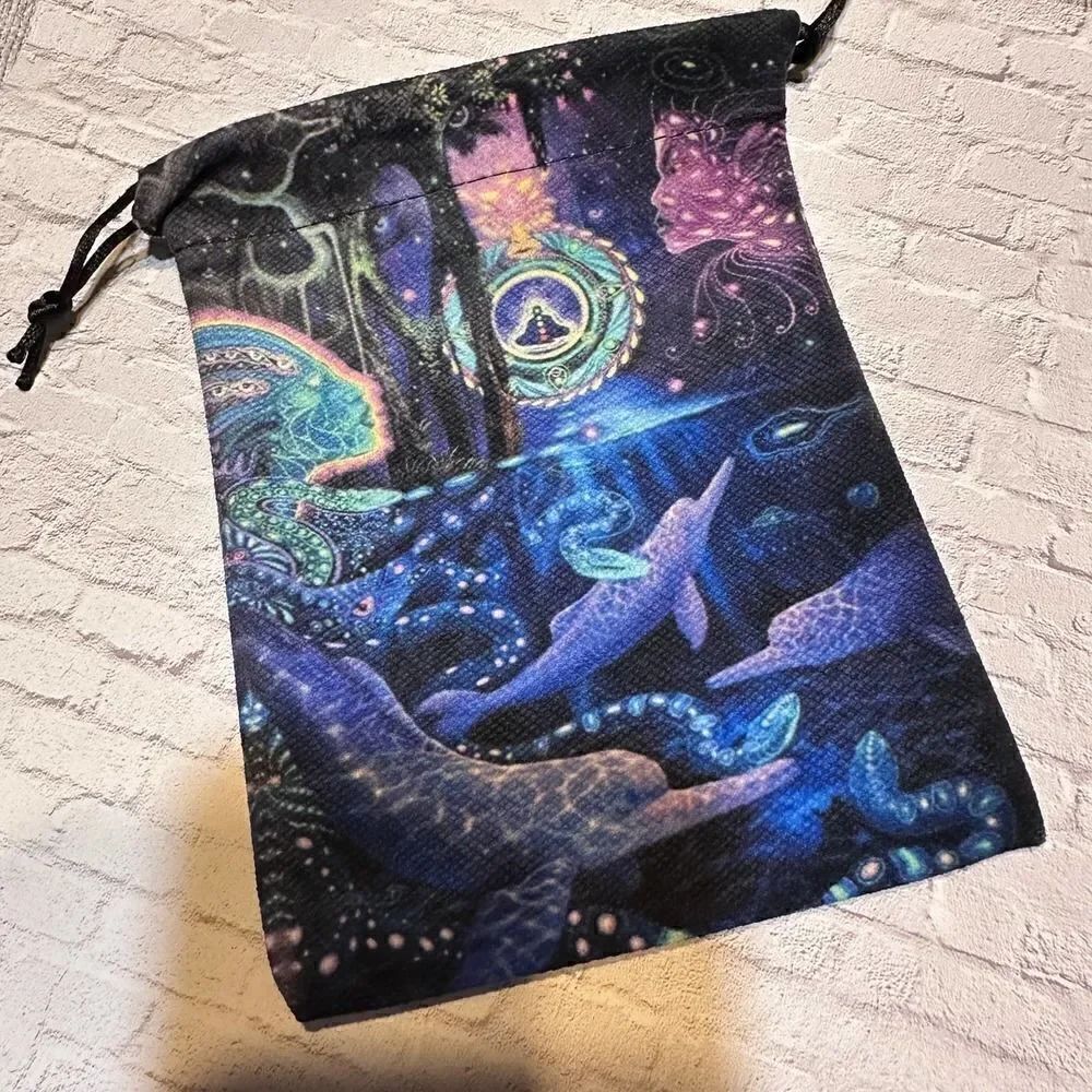 Mystical Sea Life Tarot And Oracle Graphic Drawstring Bag